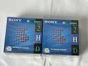 Sony Micro Floppy Disk Double Sided 3.5" 90mm 10 Pack 10MFD-2HD 1.44MB 2 Boxes