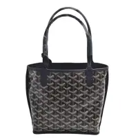 在飛比找momo購物網優惠-【GOYARD 高雅德】經典防水帆布LOGO雙面肩背托特包(