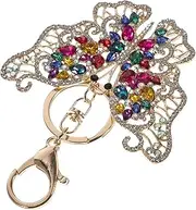 [CATIEBYE] Butterfly Keychain - Accessories Bag Charm Rhinestone Decorations Women Small Cute Keychain Keychain Key Ring Decor Metal Keychain Key Pendant Decor Bag Pendant Blue Alloy