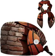 [YTYVAGT] Scrub Caps Women,Scrub Hats Suitable for Women,Ball Basketball Wall Texture