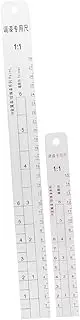 ABOOFAN 2pcs Paint Scale Ruler Paint Measurement Tools for Cars Coating Color Scale for Cars Car Paint Ruler Vehicle Coating Measurement Tools Vehicle Paint Mixing Tools Stainless Steel