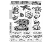Tim Holtz Cling Stamps 7"X8.5" - Home For Christmas
