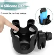 2 IN 1 Stroller Cup Holder with Phone Holder Universal Phone Cup Holder Travel