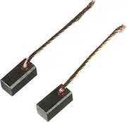 HALLMERS 2pcs 6mm x 6mm x 12mm Carbon Brush - For Wiper Electric Motor - With Copper Wire Electrical Car Auto Mini Micro Spare Part Accessories Brushes Set Replacement Compatible Electronic Power Tool