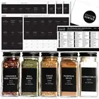 Black Spice Labels for Spice Jars - 148 Minimalist Spice Jar Labels for Spice Co