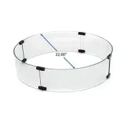 AZ Patio Heaters 22 in. Round Glass Wind Screen Clear