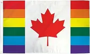 Canada Rainbow Flag 3' x 5' - Gay Canadian Flags 90 x 150 cm - Banner 3x5 ft - AZ FLAG