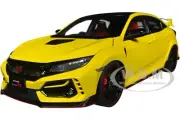 2021 HONDA CIVIC TYPE R (FK8) RHD SUNLIGHT YELLOW 1/18 MODEL BY AUTOART 73225