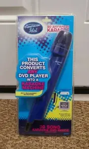 American Idol Go Anywhere Karaoke Microphone Blue 30 Song Included New Sealed