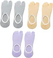 [BESPORTBLE] Breathable Summer Toe-splitting Socks Pairs Women Cotton Socks Thin Half-invisible Girl