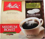 [Melitta] Coffee Pods for Senseo & Hamilton Beach Pod Brewers, Medium Roast, 18 Count (Pack of 6)