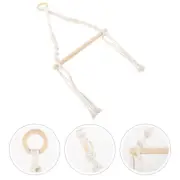 Wall Mounted Paper Towel Holder Boho Toilet Stand Macrame Storage
