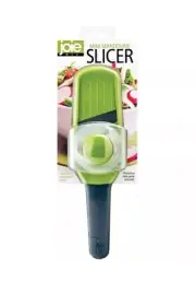 Joie Mini Mandoline, Handheld Slicer for Vegetables with Protective Guard- Green