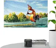 Chicken Flag Chicken Joe Tapestry Flag Banner Outdoor Tapestry Double Sided Funny Flag Banner Wall Flag Hanging Surf Up Poster Funny Man Cave Wall Flag