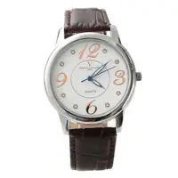 在飛比找momo購物網優惠-【范倫鐵諾․古柏】數字奧地利水鑽真皮手錶腕錶 情人對錶