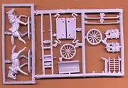 Napoleonic French Light Horse Drawn Ambulance (3 Figures, 6 Horses & 3 Ambulance) 1/72 Hat