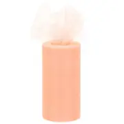 6 inch 50 Yards Tulle Ribbon Rolls Pastel Netting Fabric, Light Orange