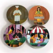 4 Guy Buffet Collection Marche Aux Fluers Salad Plates