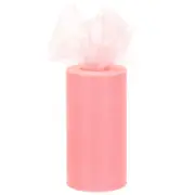 6 inch 50 Yards Tulle Ribbon Rolls Pastel Netting Fabric, Dusty Pink