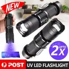 UP2x 395nM UV Ultra Violet LED Flashlight Blacklight Light Inspection Lamp Torch