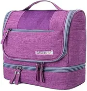 [CYBERNOVA] Toiletry Bag, Well Divided Toiletry Bag for Travel, Waterproof Cosmetic Organizer Large Kit, Accessories Mesh Pockets, Compact Toiletry Bag Perfect for Men and Women (Purple)