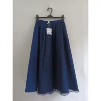 在飛比找蝦皮購物優惠-a la sha 全新吊牌未拆 藍色細褶網紗裙 S
