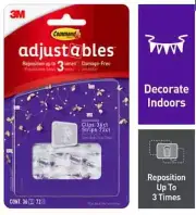 3M Command Adjustables 108 ct Mini Adjustable Decorating Clips & Strips