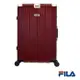 FILA 25吋碳纖維飾紋系列鋁框行李箱-殷紅金