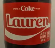 Share A Coke With Lauren 2025 Personalized Limited Edition Coca-Cola Coke Bottle