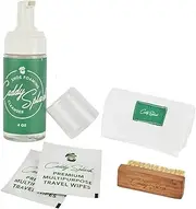 [Caddy Splash] Complete Golf Shoe Cleaning Kit - 4oz Foaming Cleanser, Durable & Safe Shoe Brush, Premium Microfiber Towel & Multi Purpose Travel Wipes - All-in-One Cleaning Solution - USA Company
