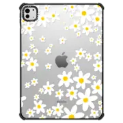 iPad Pro 11-inch (M4) iPad Impact Case trendy retro white daisy flower pattern - ipad case