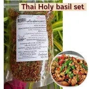 Thai Holy Basil Stir-Fry Set " Pad Kapao " Spices Cook Delicious Food No MSG.