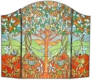 Fireplace Screens Fireplace Screen Tree of Hope Style Stained Glass 44 X 35 Fireplace Screen Flat Fireplace Screens Decorative