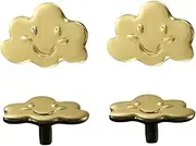 Brass Drawer Knob 2 Pack Pure Copper Star Moon Cloud Handle Shoe Cabinet Drawer Bedside Table Single Hole Handle 54 * 46 * 25Mm