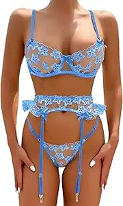 [Generic] Lingerie for Women Plus Size Women Fashionable Sexy Lace Flower Embroidery Sexy Lingeriet Tight Sexy Underwear Mini Sexy for Women