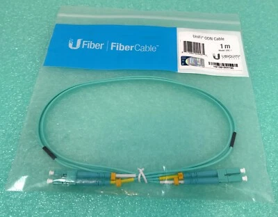 Ubiquiti UOC-1 Fiber OM3 Duplex LC Cable 1-Meter 10G Multi-Mode UACC-OFC-MM-1M