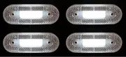 4 pcs 24V LED Front Side Outline Neon Marker Lights Truck Trailer Lorry Chassis