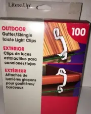 Dyno 100ct Outdoor Gutter/Shingle Icicle Christmas Light Clips-RARE-SHIPS N 24HR