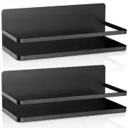 2 Pack Magnetic Spice Rack For Refrigerator Strong Organizer Stage Fridge Shelf
