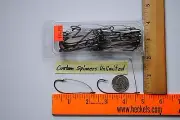 25 - #2/0 Mustad W3369A Weedless Single Worm Hooks Black Size bass lure pike NEW