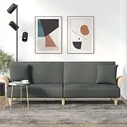 Generic Sofa Bed with Armrests Dark Grey Fabric,Furniture,Sofas
