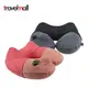 【Travelmall】3D手動旅行充氣枕_灰色/粉色(SW99001)
