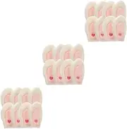 STOBOK 3sets Plush Bunny Ears Topper Headphones Pig Horns Headband Hay Bunny Headband with Nose Adjustable Faux Fur Bandana Headband Rabbit Skincare Headband Plugs Face 10pcs*3