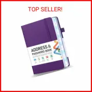 Address Book, Address & Password Keeper Book w/ Alphabetical Tabs, Hardcover Tel