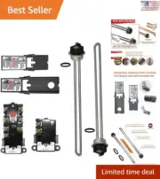 Water Heater Tune-Up Kit - 4500W Elements, Thermostat - Fits Brands - 30 Gallon