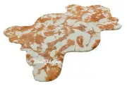 3' x 5' Tissavel American Dairy Cowhide Beige Faux Fur Area Rug PlushFurEver
