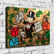 Alec Monopoly "Deed Bonds Mortgage" Canvas Wall Art Picture Print
