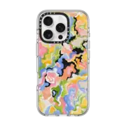 iPhone 16 Pro Clear Case MagSafe Compatible Rainbow Camo by Katie Over