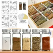 276x Stickers Spice Herb Storage Jar Labels Kitchen Pantry Container Decals