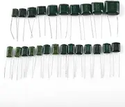 YDuupxe 660pcs Capacitors 24Value Passive Components Capacitors Polyester Film Paper Set 100V Assorted Kit 0.22nF to 470nF Electronics Accessories with Box